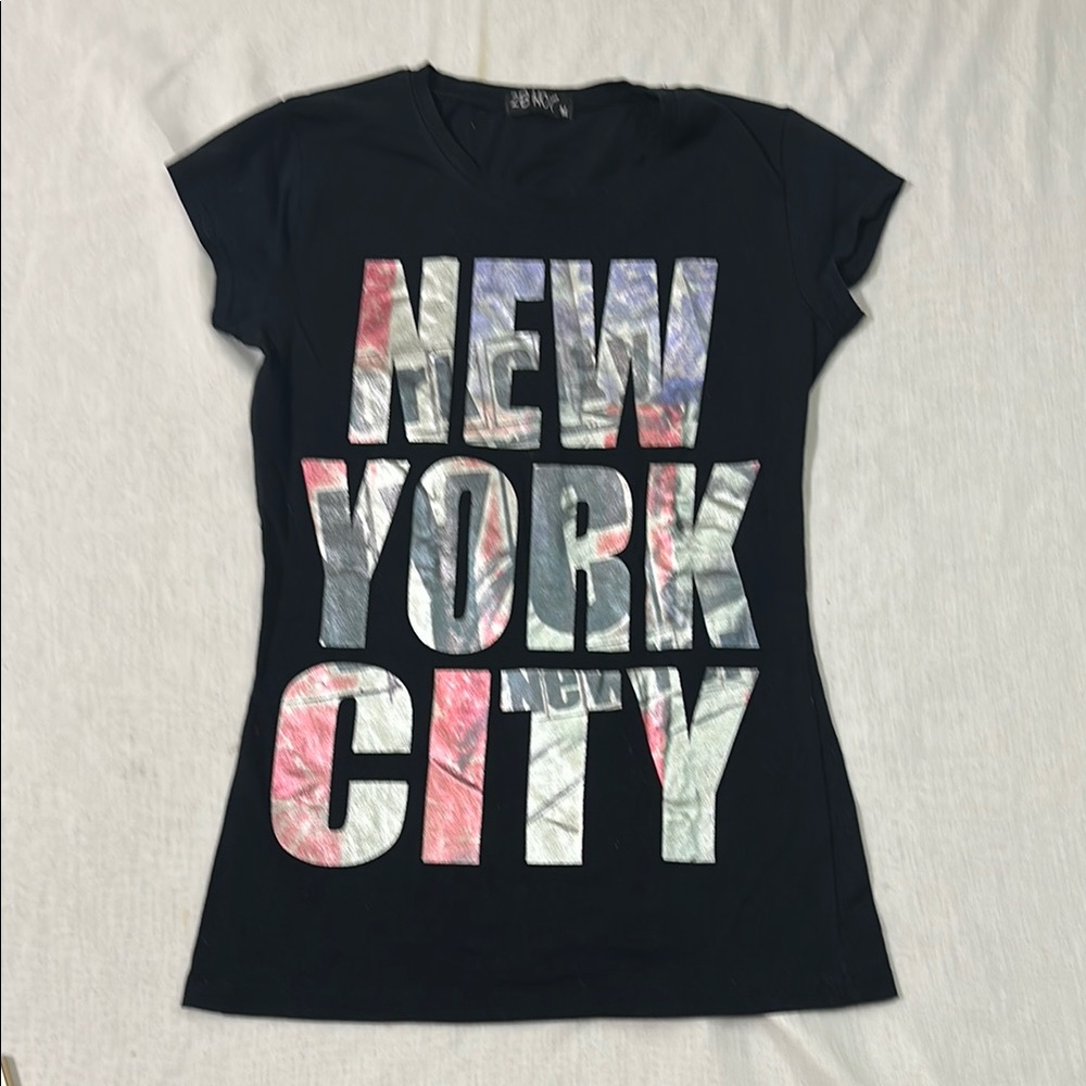 Black Graphic Tee NWOT